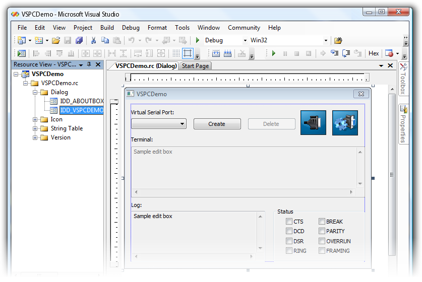 Virtual Serial Port Control